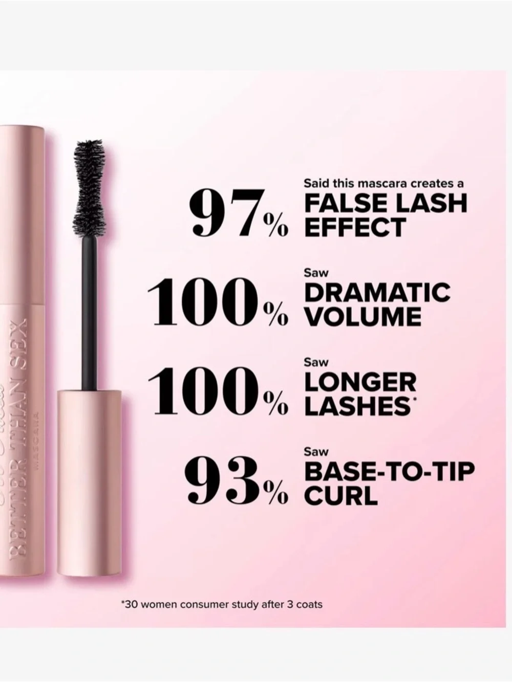 🔥NWT🔥Too Faced Better Than Sex Mascara — Black